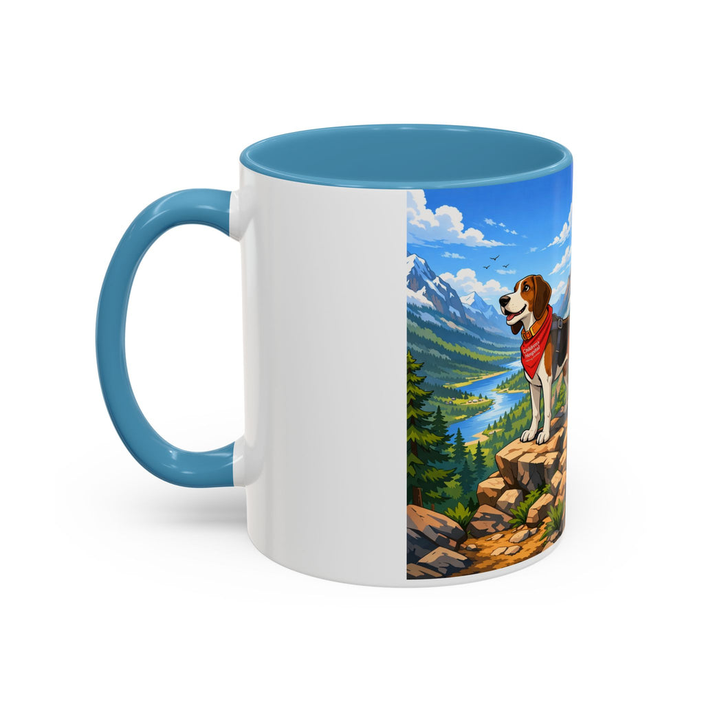 Superhero Beagle Accent Coffee Mug (11, 15oz)