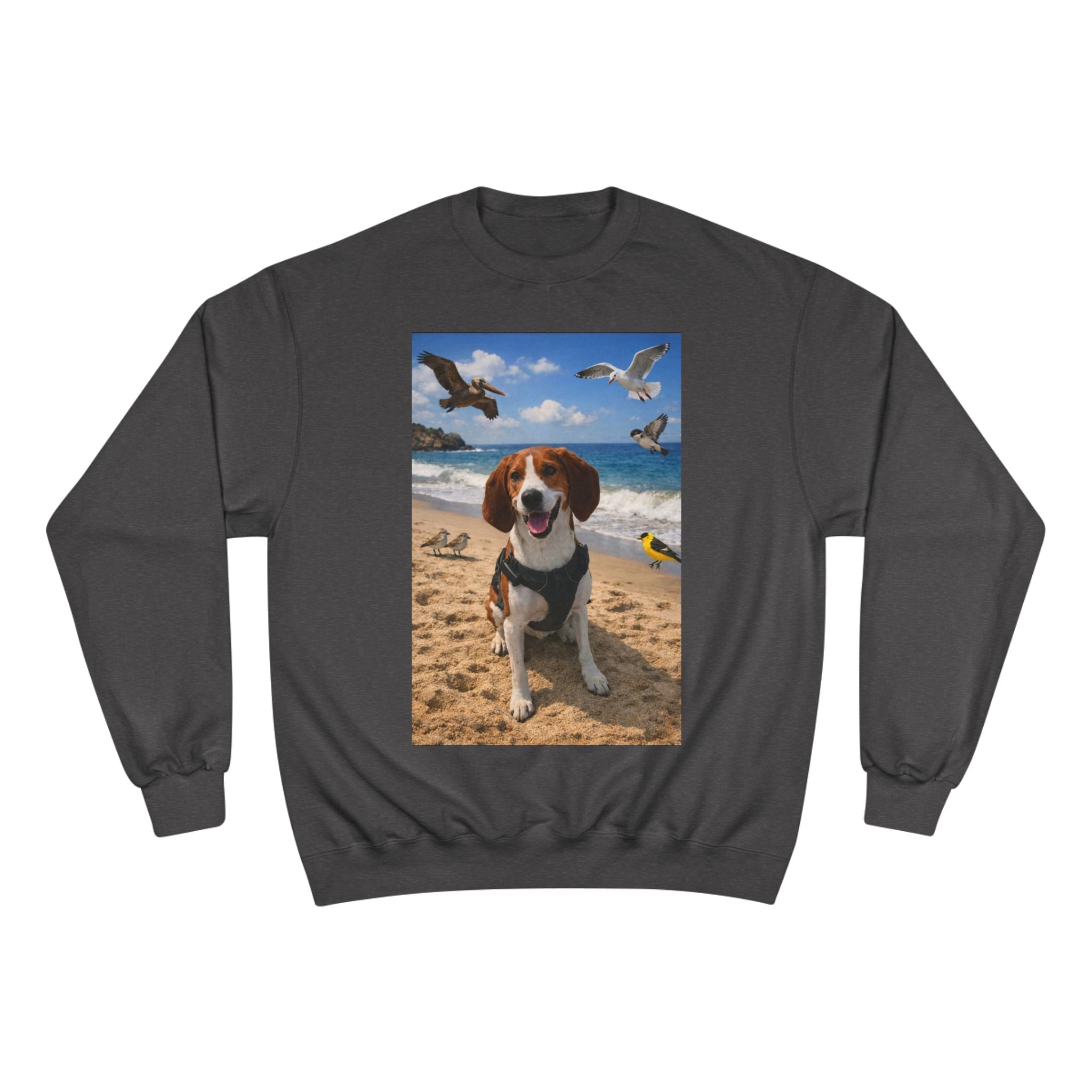Beach Beagle Sweatshirt — Dog Photo Crewneck