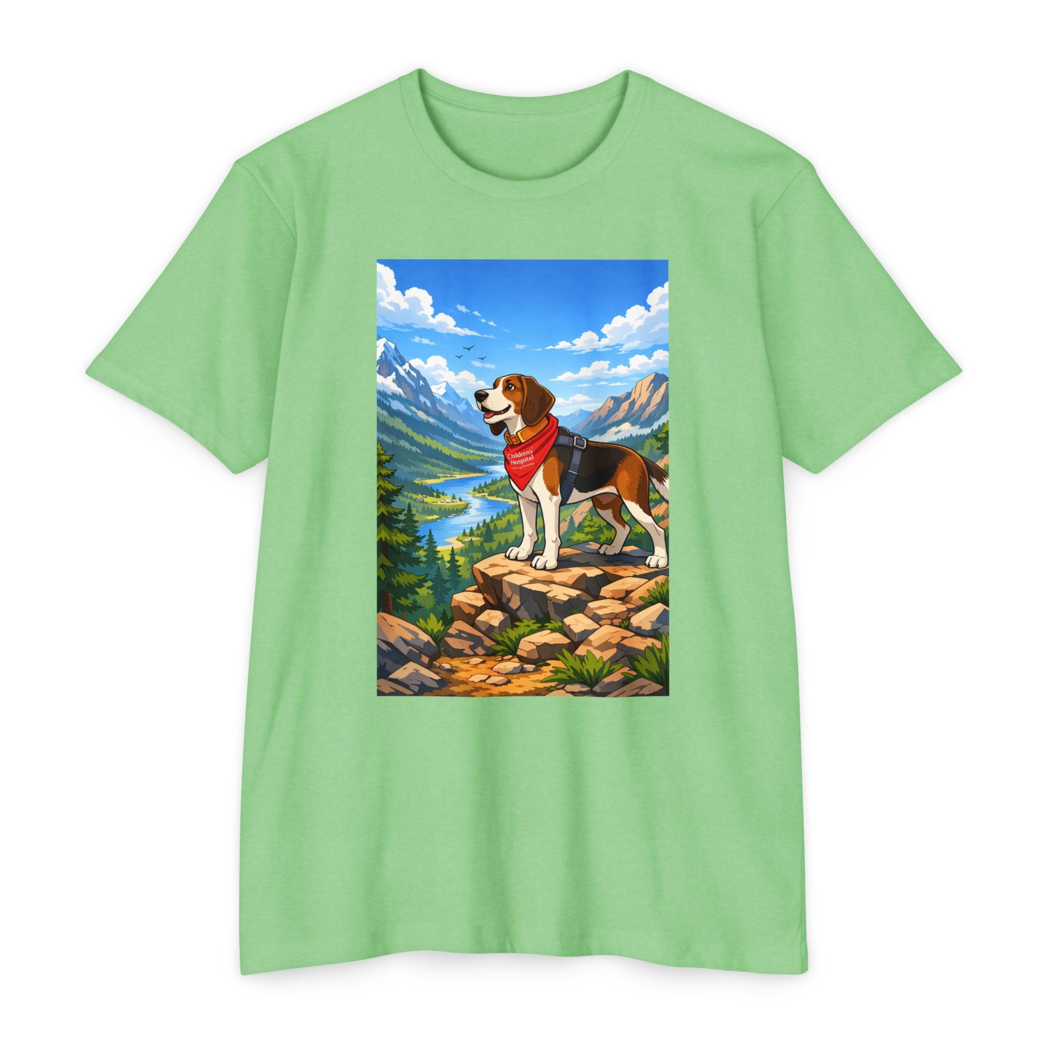 Beagle Mountain Adventure T-Shirt — Scenic Dog Graphic Tee