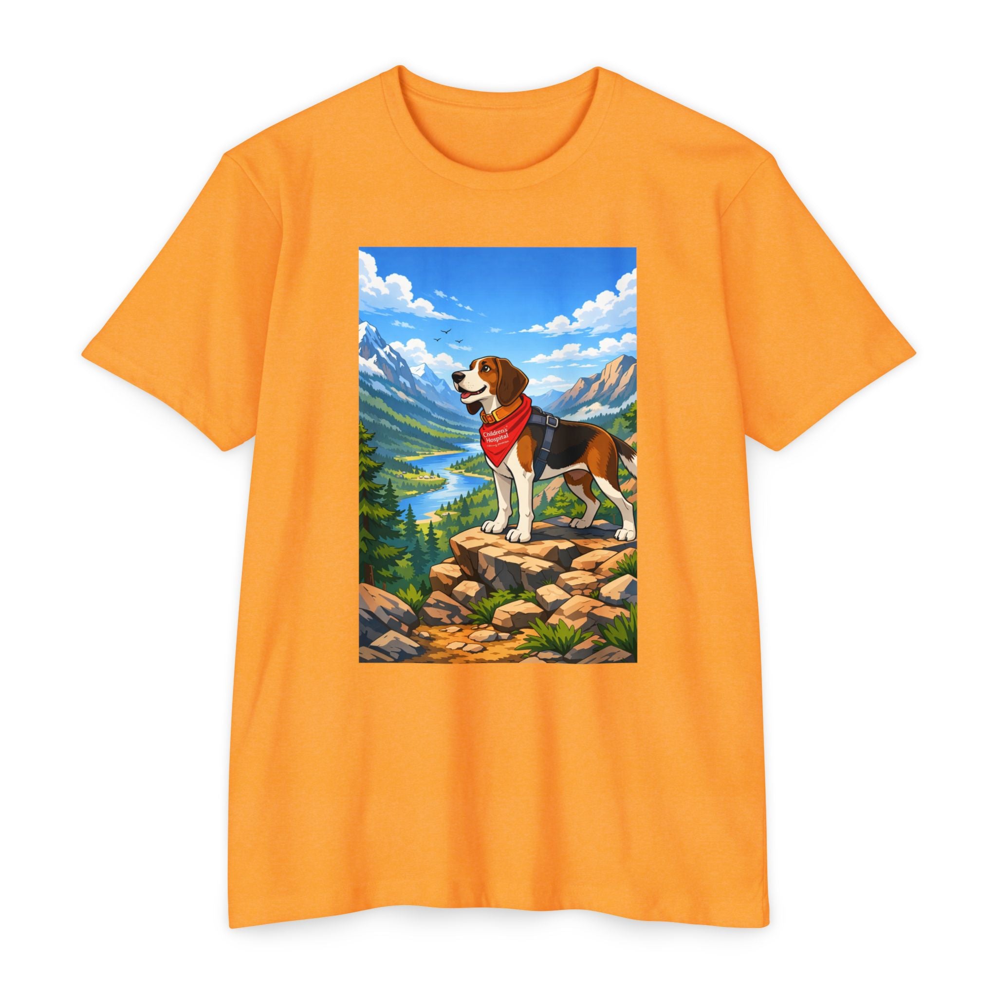 Beagle Mountain Adventure T-Shirt — Scenic Dog Graphic Tee
