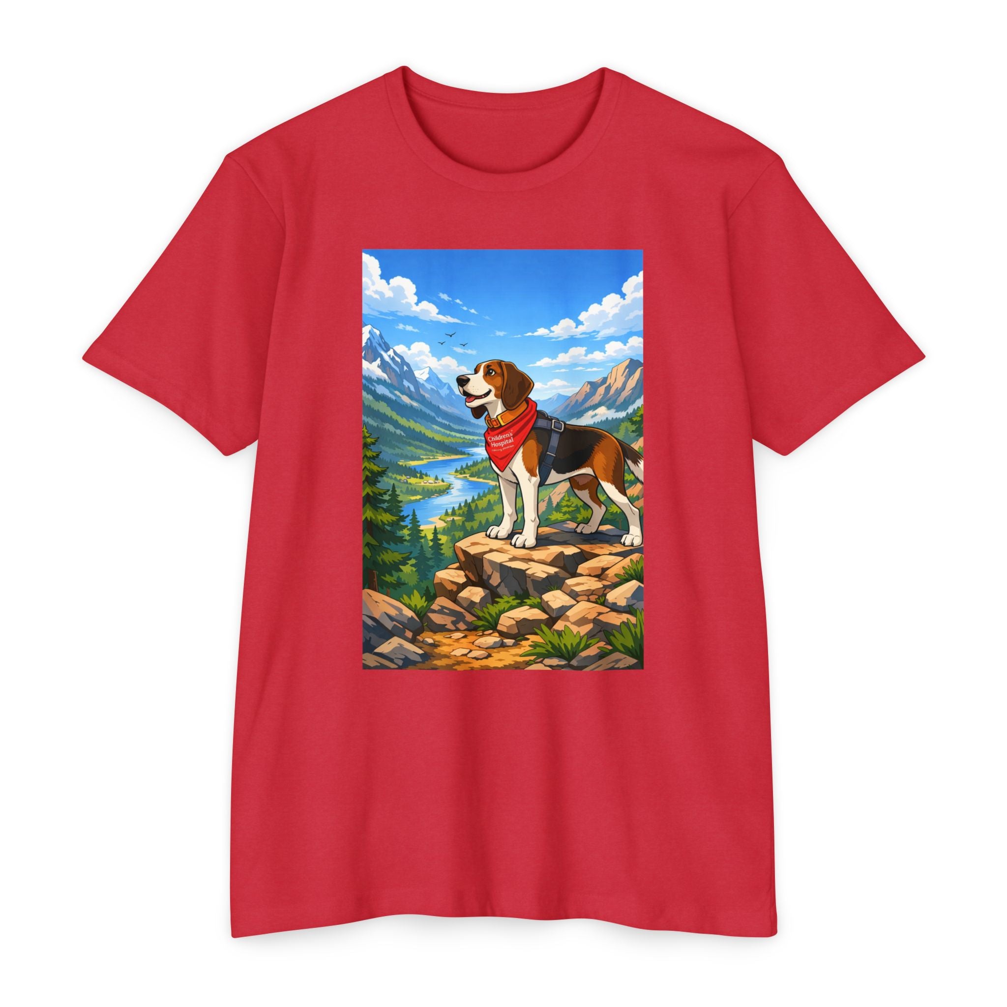 Beagle Mountain Adventure T-Shirt — Scenic Dog Graphic Tee