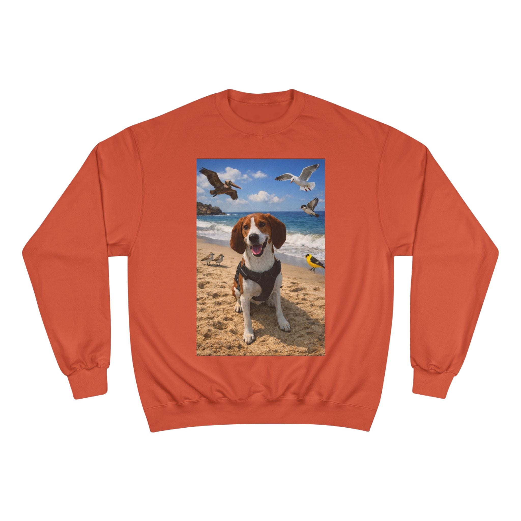 Beach Beagle Sweatshirt — Dog Photo Crewneck