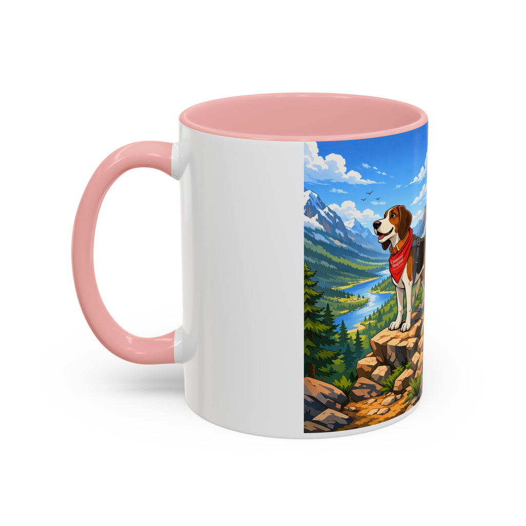 Superhero Beagle Accent Coffee Mug (11, 15oz)