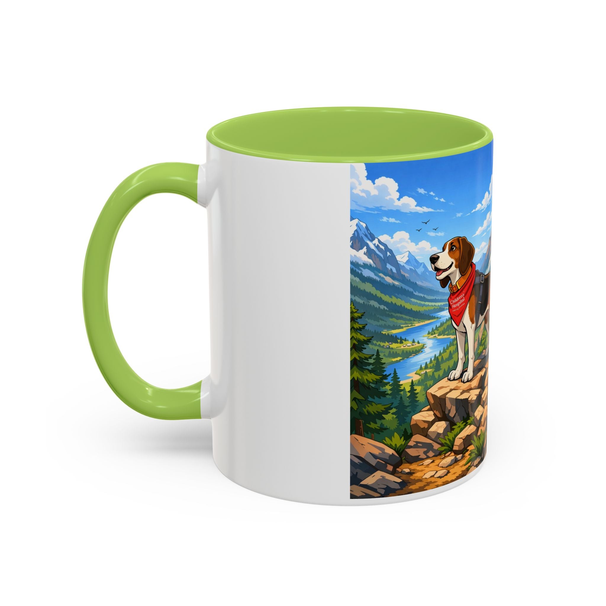 Superhero Beagle Accent Coffee Mug (11, 15oz)