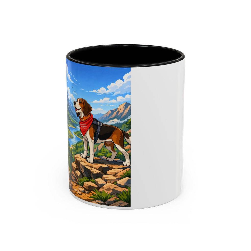 Superhero Beagle Accent Coffee Mug (11, 15oz)