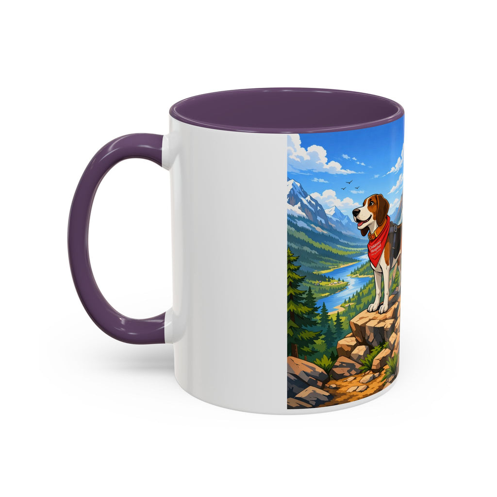 Superhero Beagle Accent Coffee Mug (11, 15oz)
