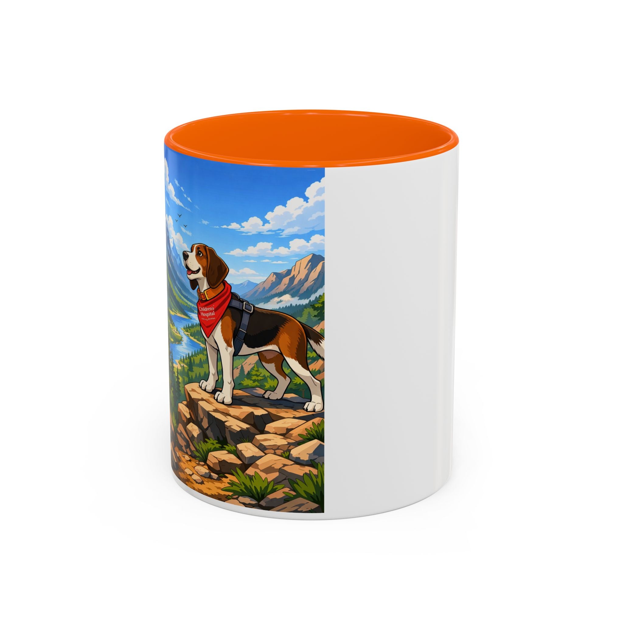 Superhero Beagle Accent Coffee Mug (11, 15oz)