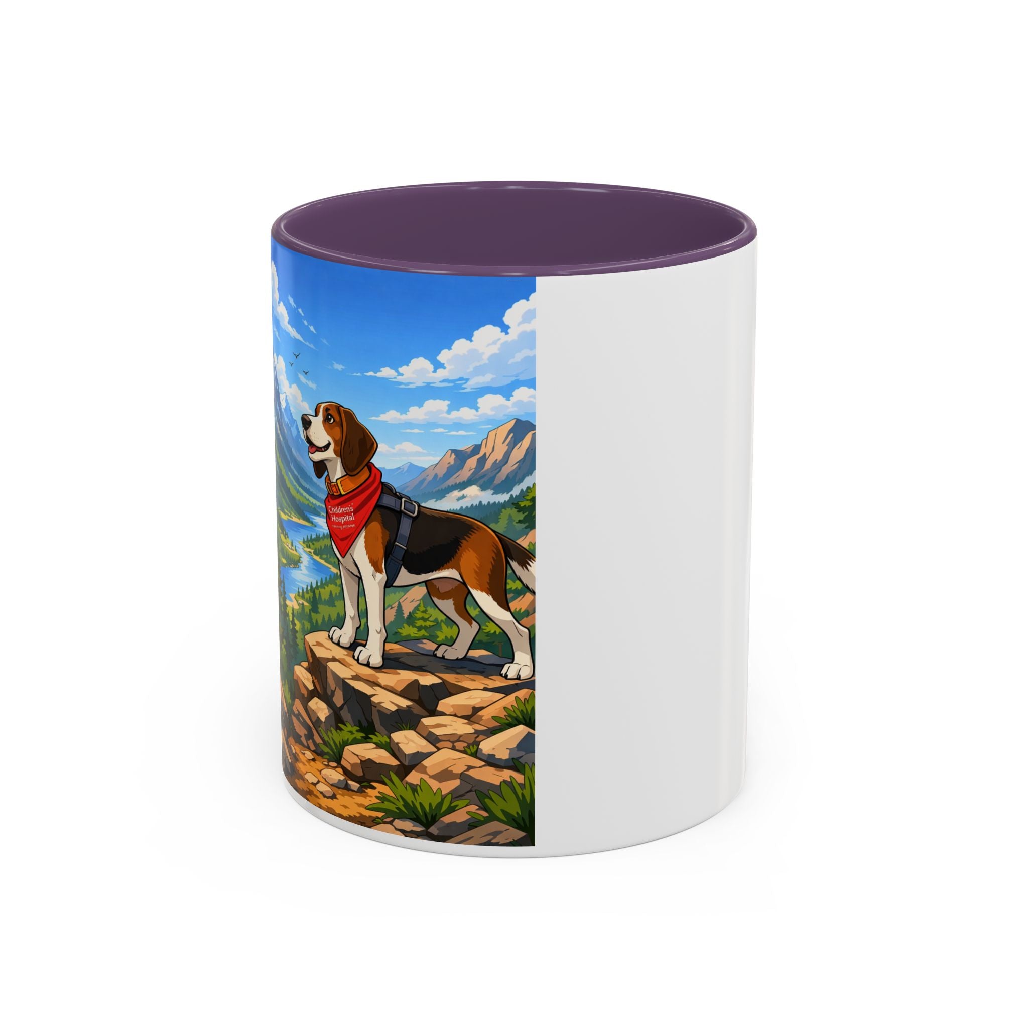 Superhero Beagle Accent Coffee Mug (11, 15oz)