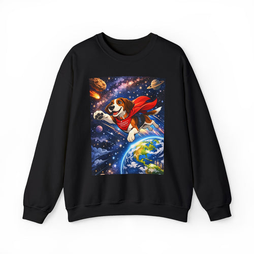 (Copy) Superhero Dog Crewneck Sweatshirt – Cute Flying Hound Space Design