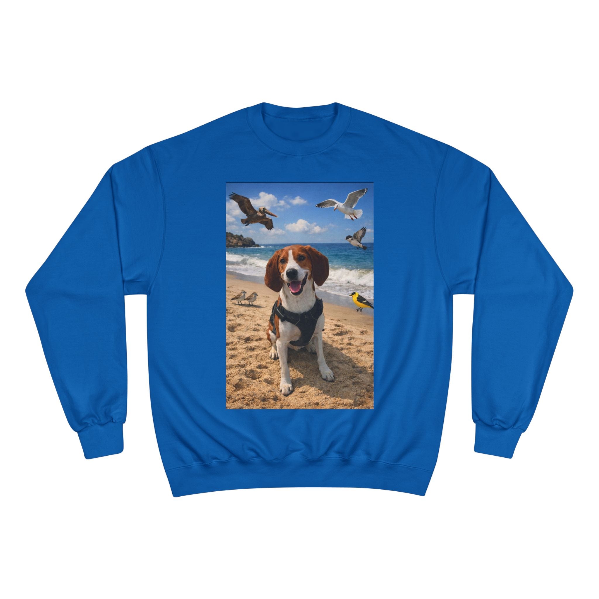 Beach Beagle Sweatshirt — Dog Photo Crewneck