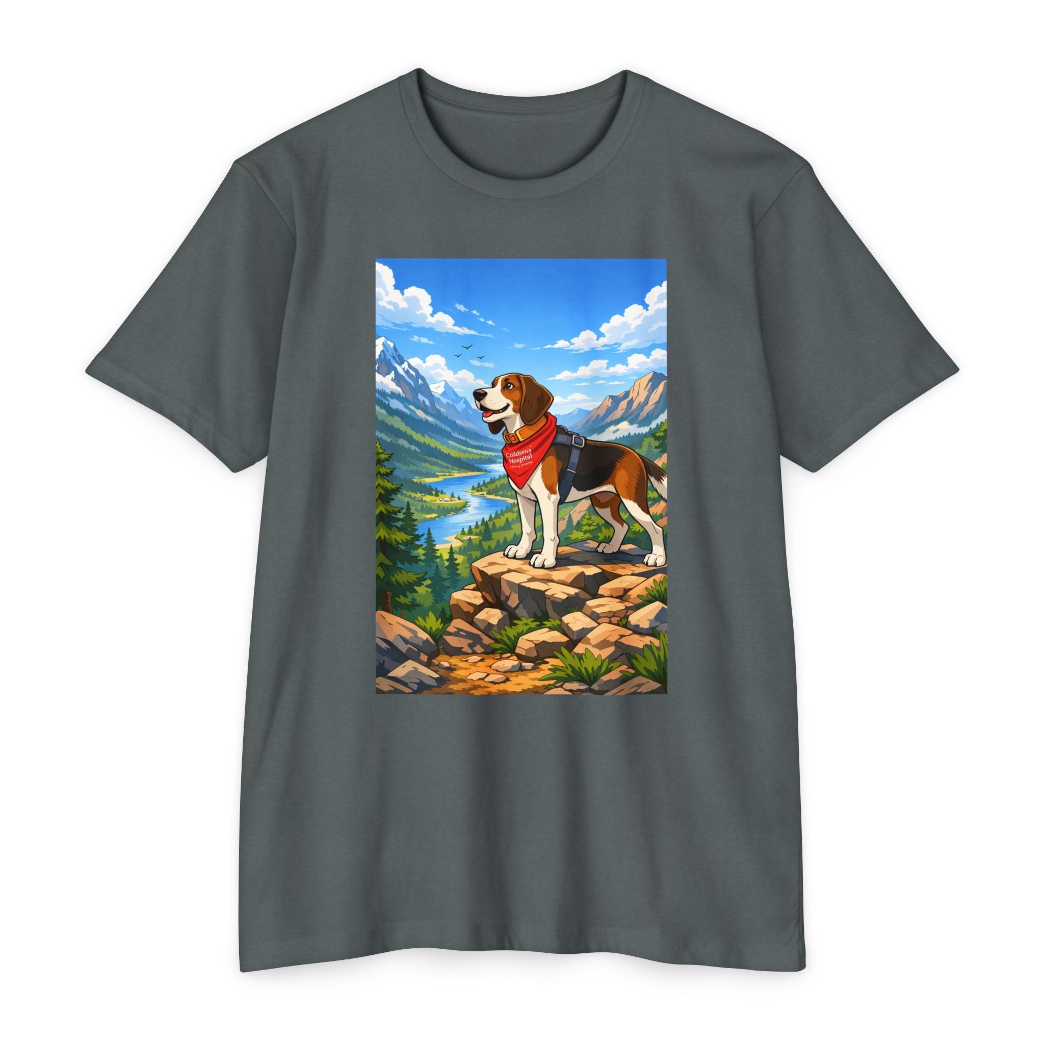Beagle Mountain Adventure T-Shirt — Scenic Dog Graphic Tee
