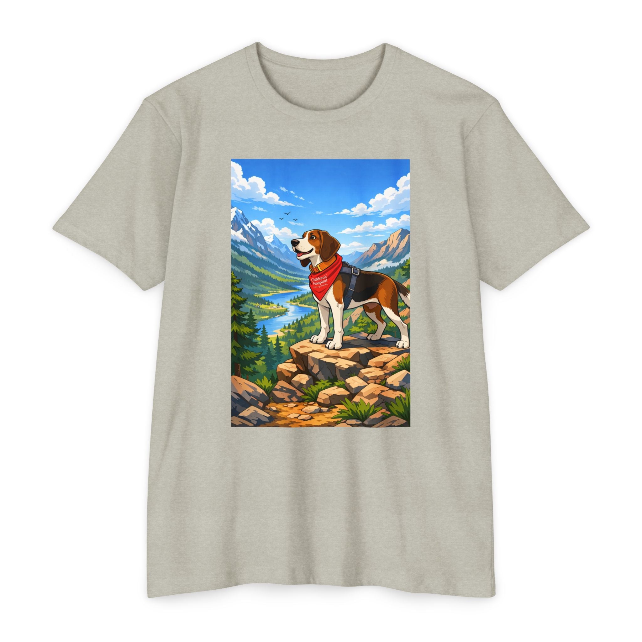 Beagle Mountain Adventure T-Shirt — Scenic Dog Graphic Tee