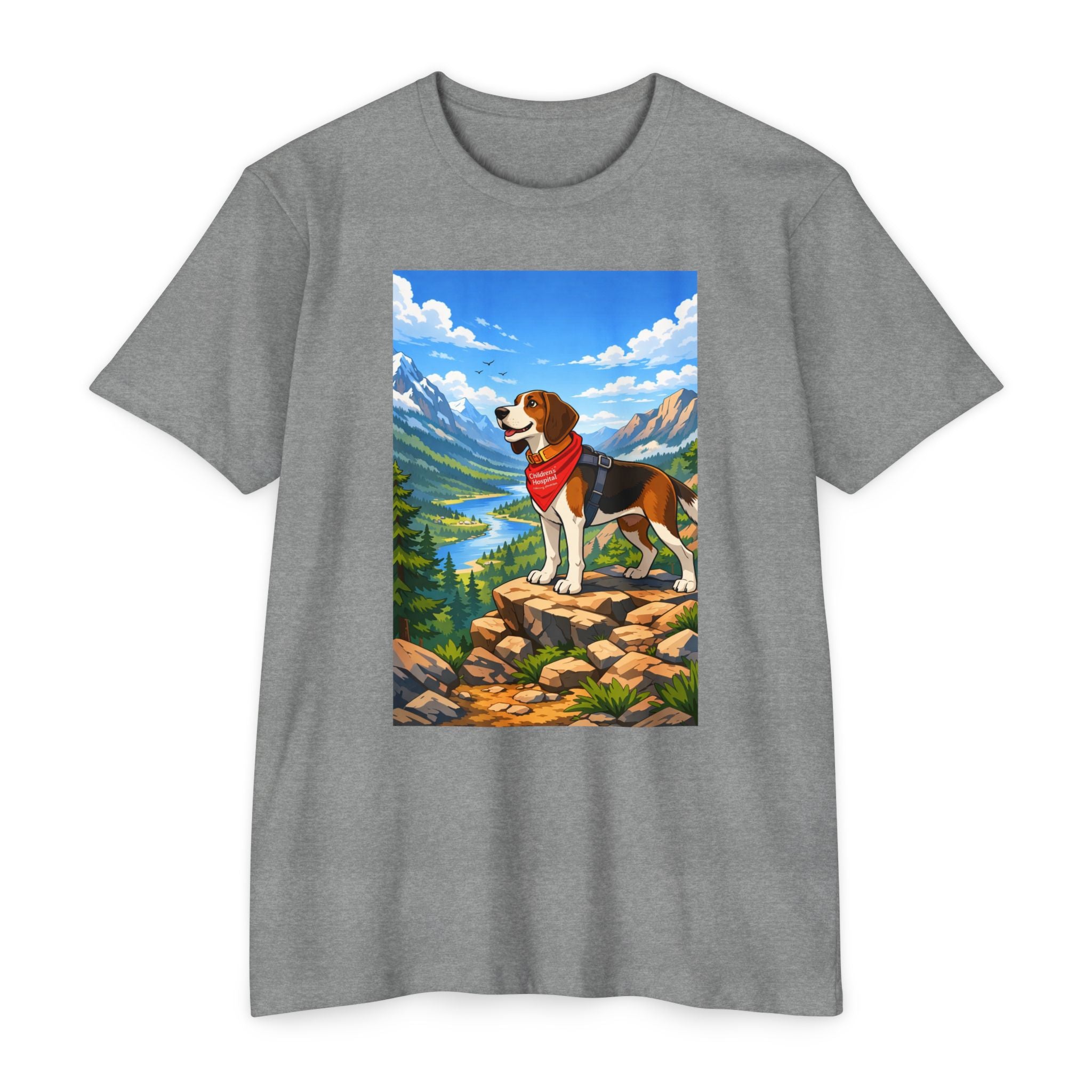 Beagle Mountain Adventure T-Shirt — Scenic Dog Graphic Tee