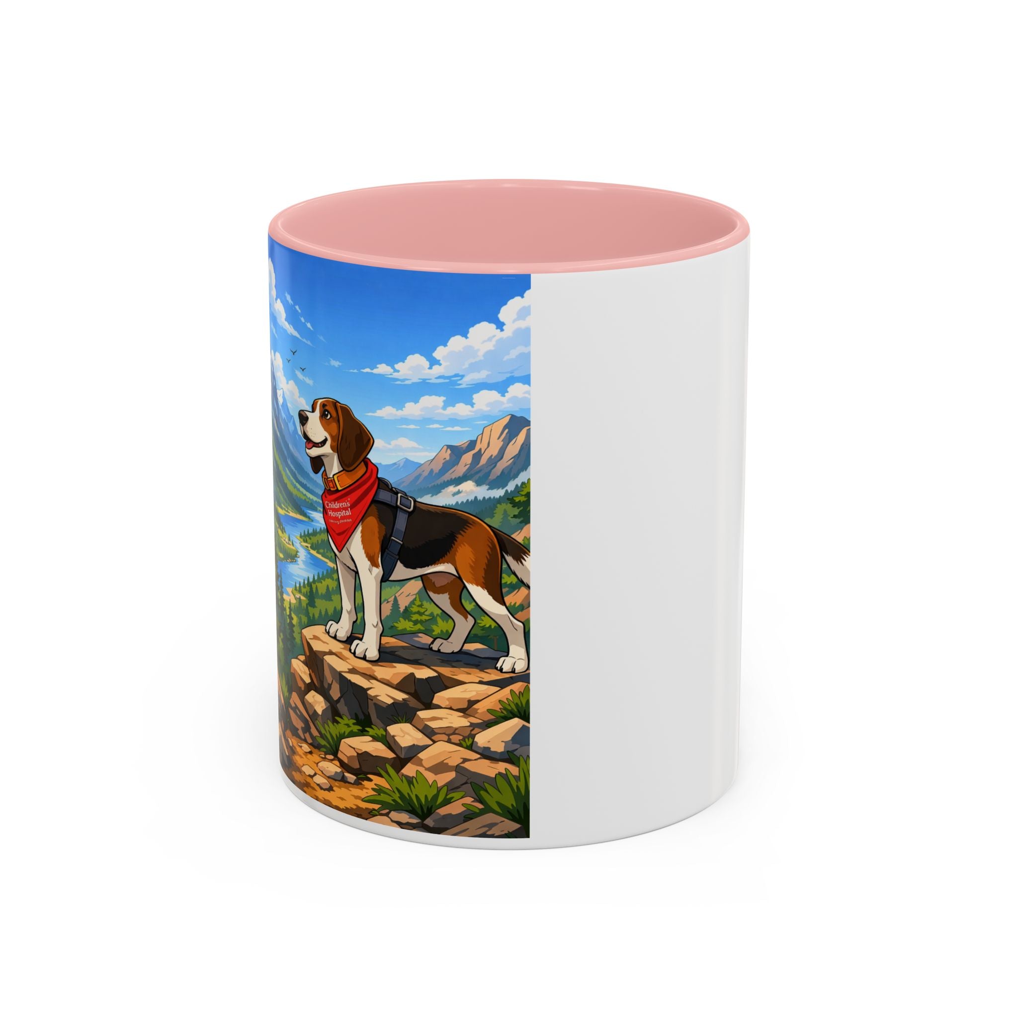 Superhero Beagle Accent Coffee Mug (11, 15oz)