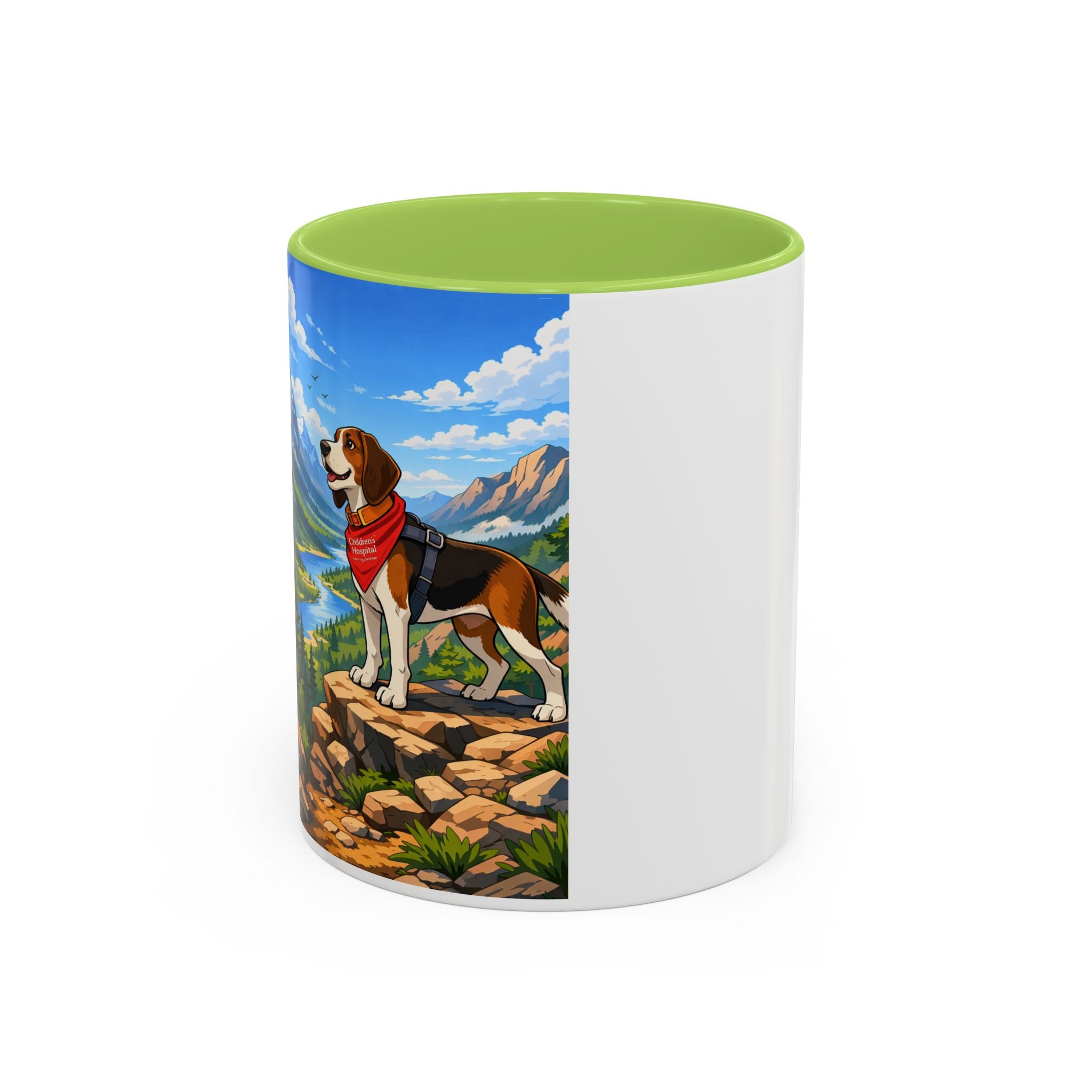 Superhero Beagle Accent Coffee Mug (11, 15oz)