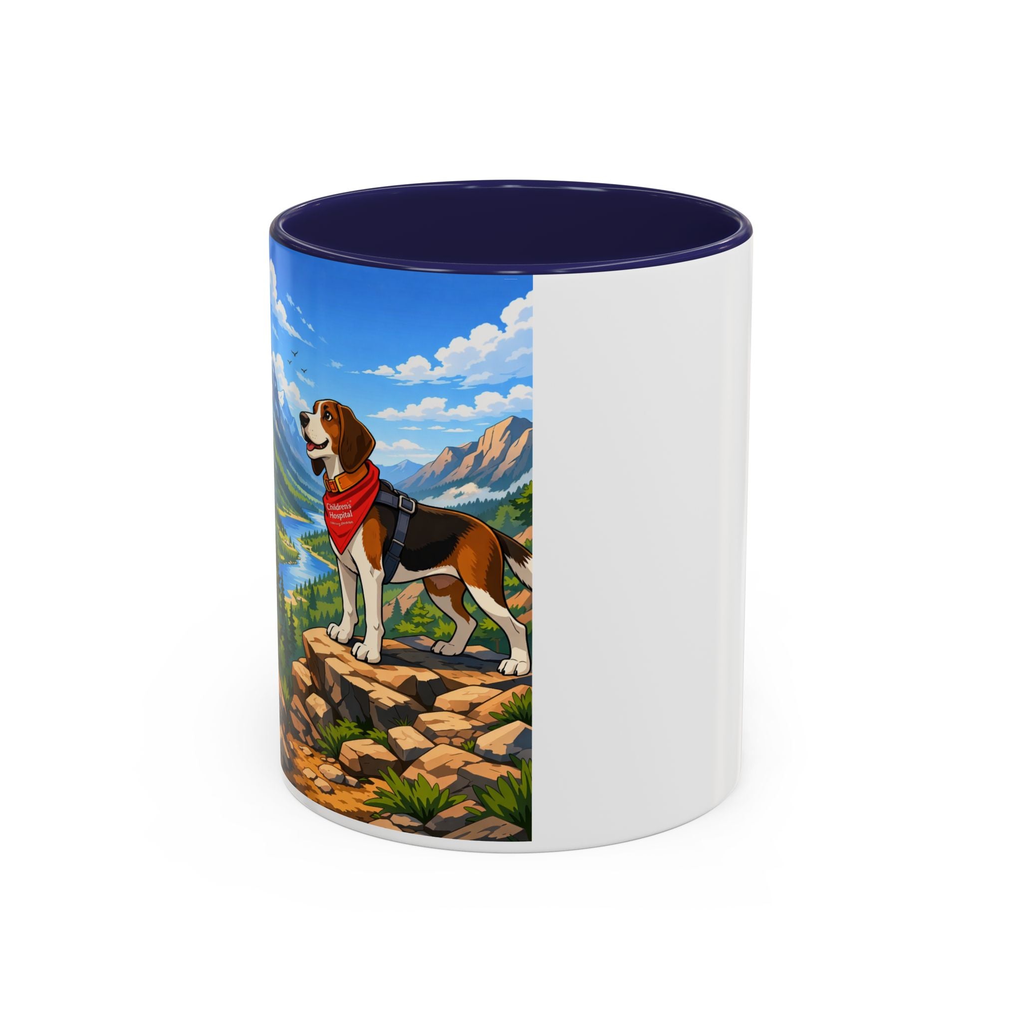 Superhero Beagle Accent Coffee Mug (11, 15oz)