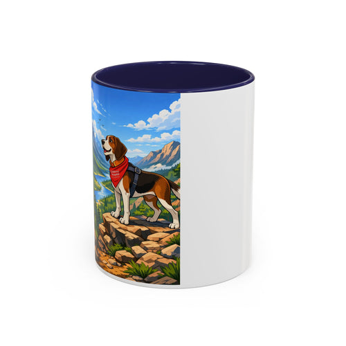 Superhero Beagle Accent Coffee Mug (11, 15oz)