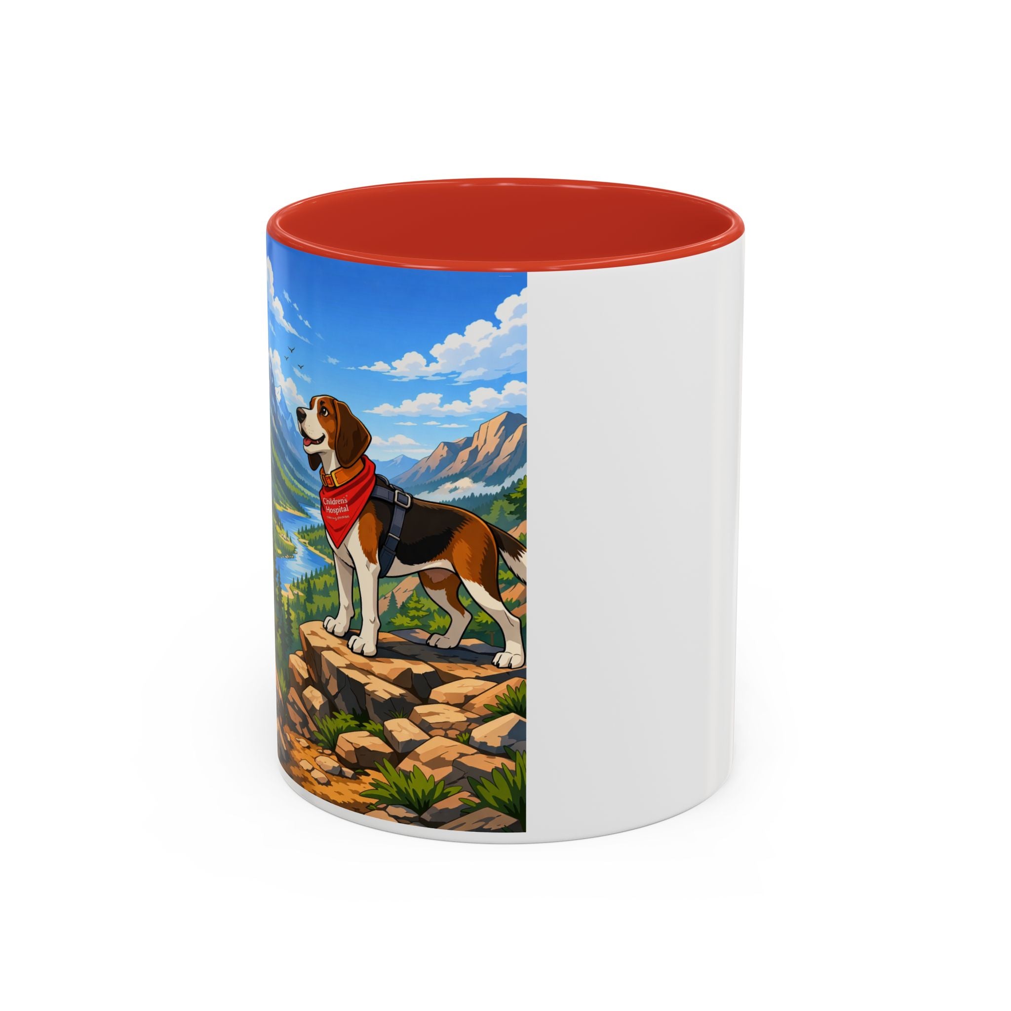 Superhero Beagle Accent Coffee Mug (11, 15oz)