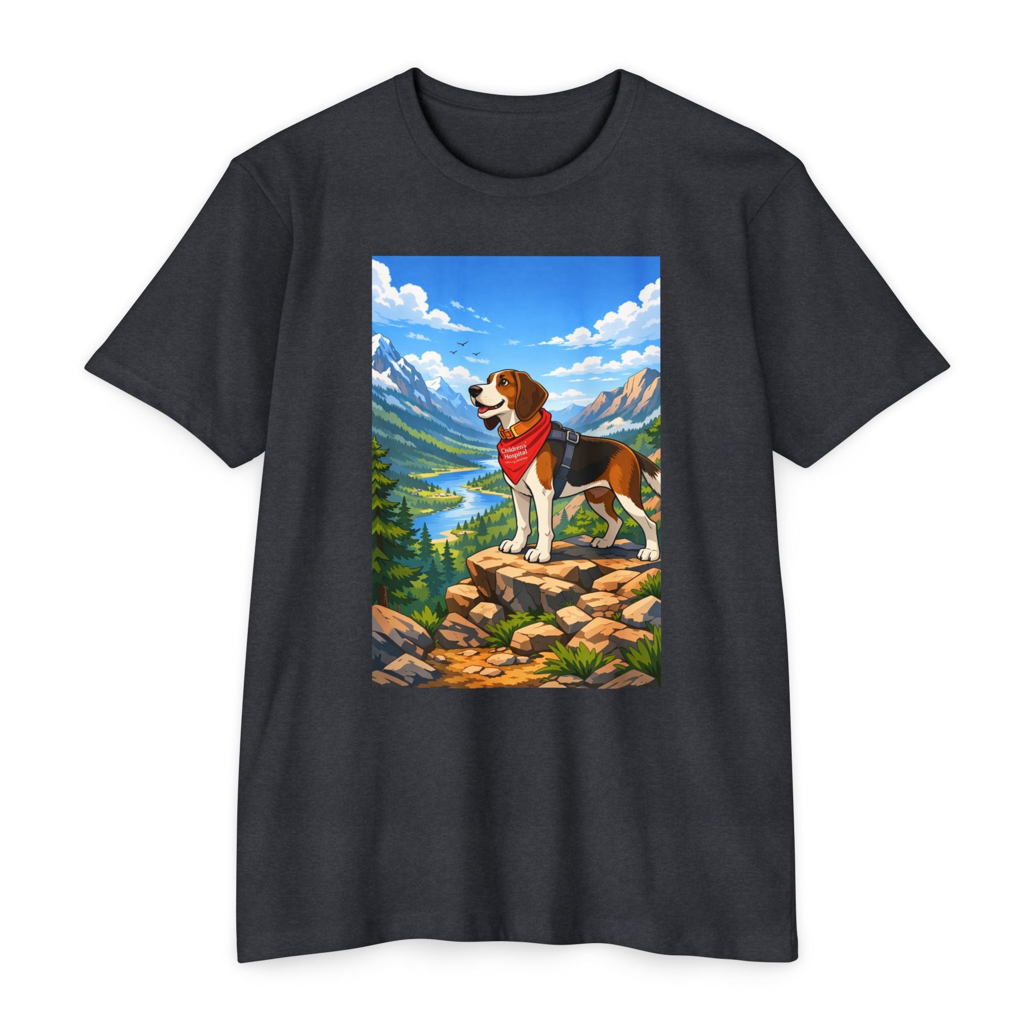 Beagle Mountain Adventure T-Shirt — Scenic Dog Graphic Tee