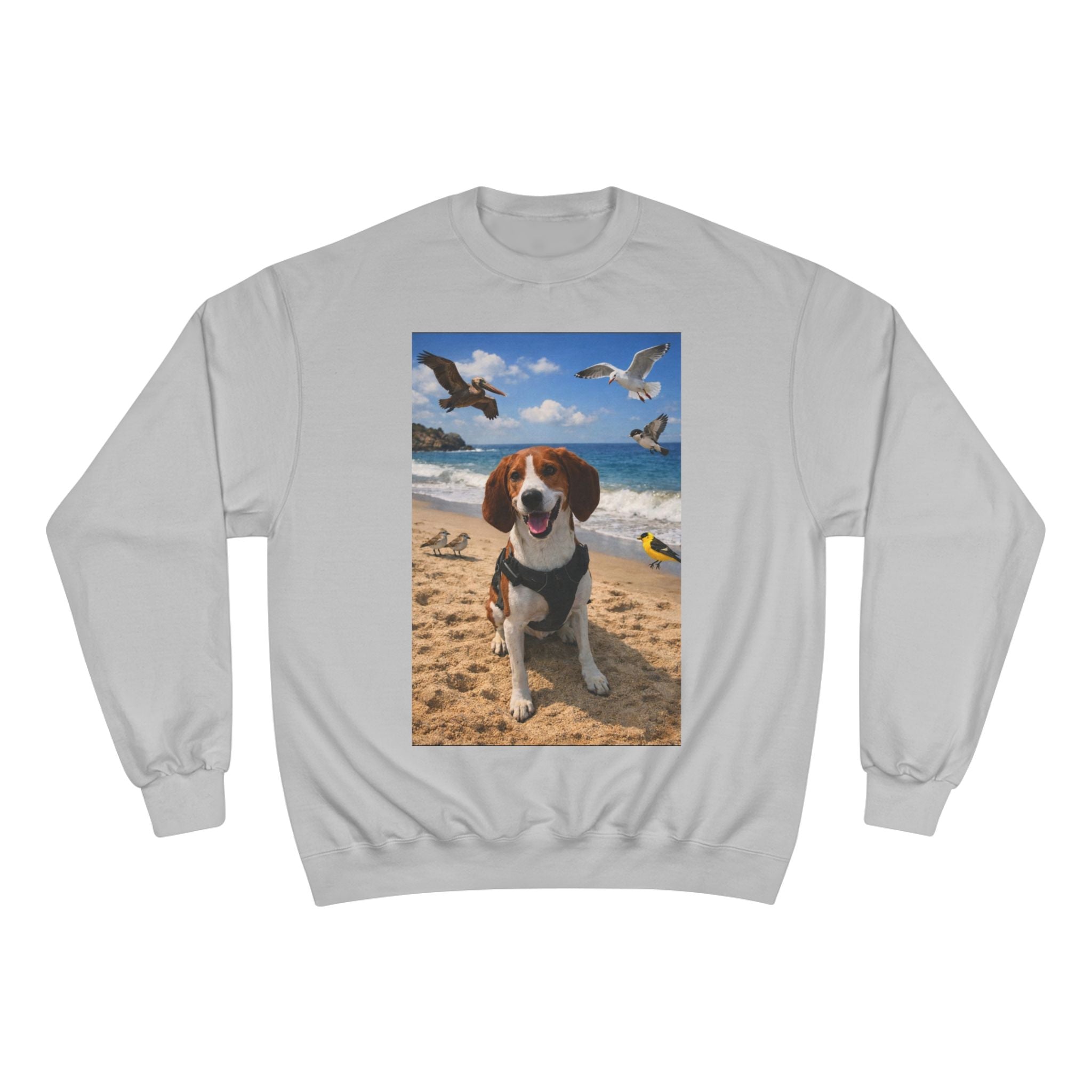Beach Beagle Sweatshirt — Dog Photo Crewneck