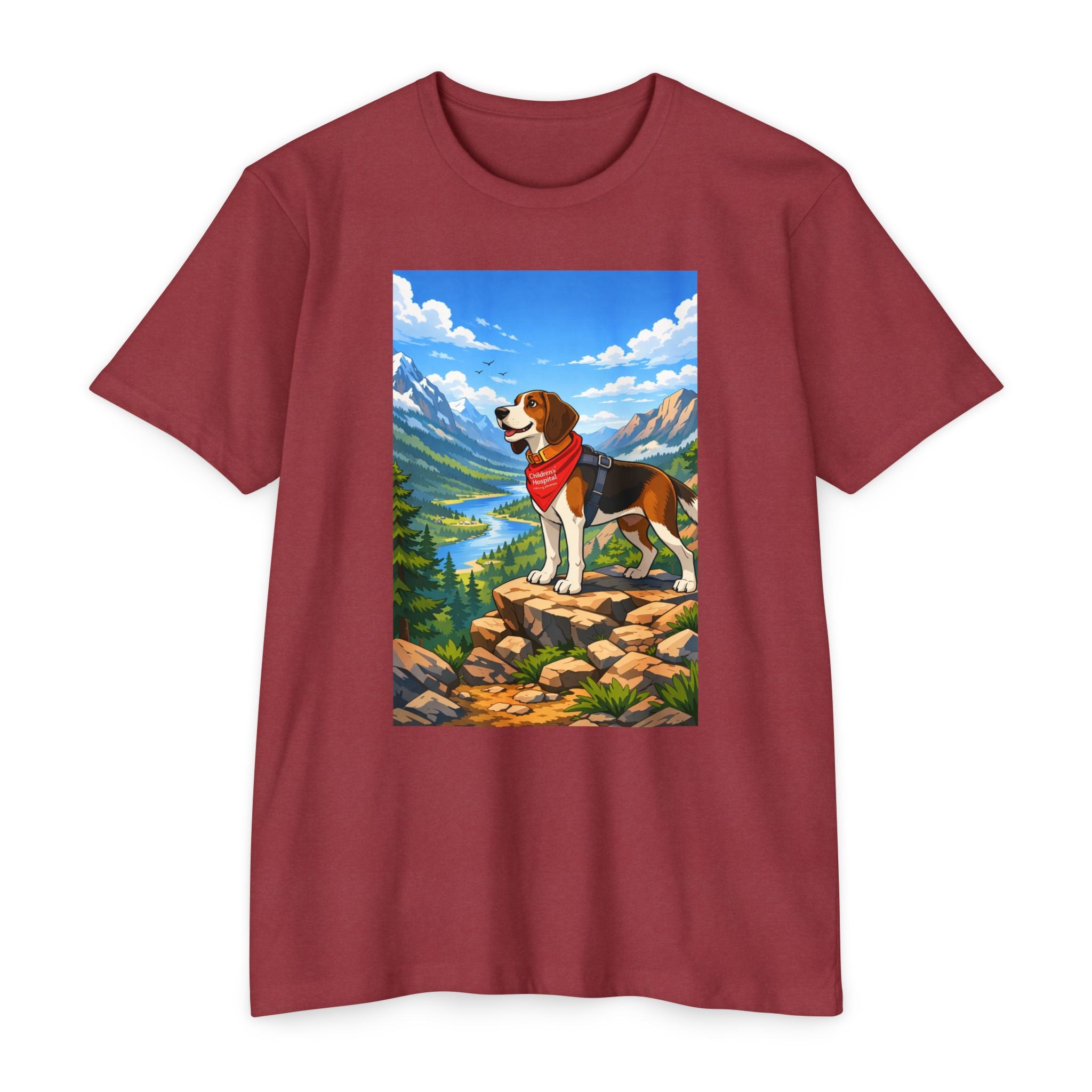 Beagle Mountain Adventure T-Shirt — Scenic Dog Graphic Tee