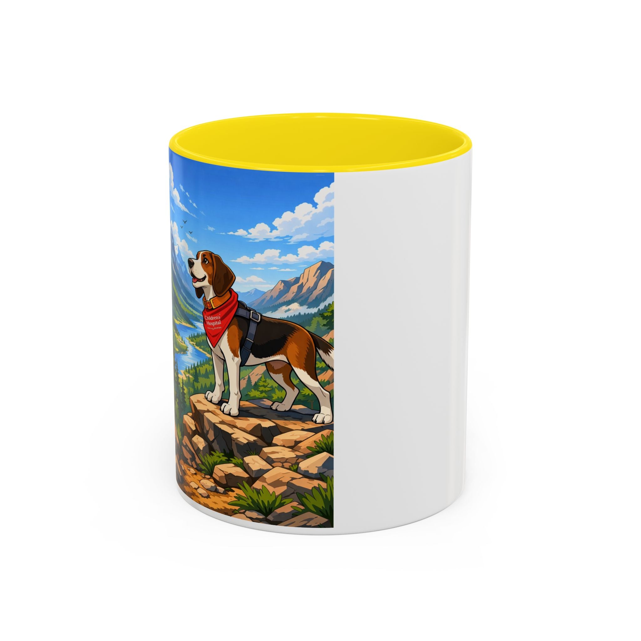 Superhero Beagle Accent Coffee Mug (11, 15oz)