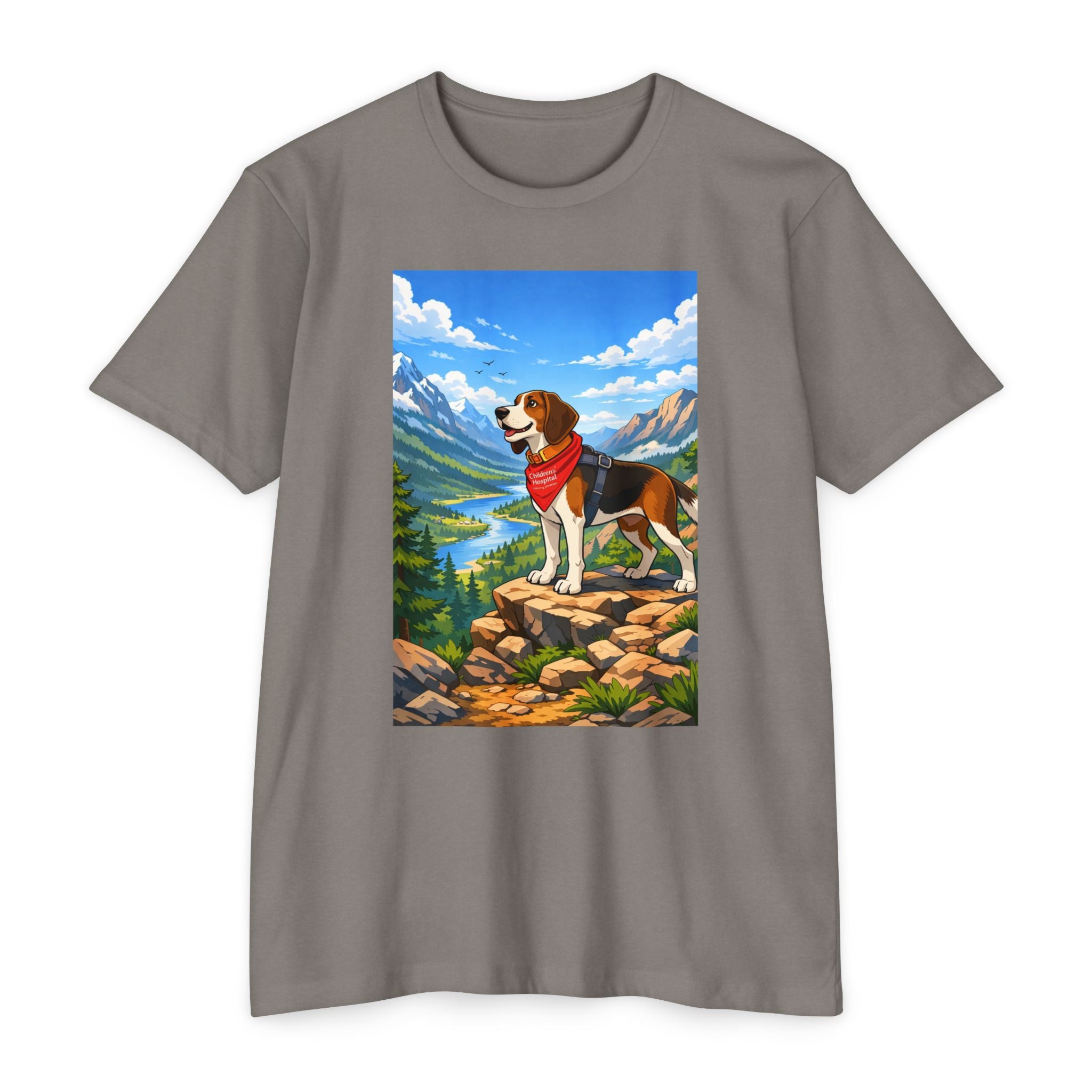Beagle Mountain Adventure T-Shirt — Scenic Dog Graphic Tee