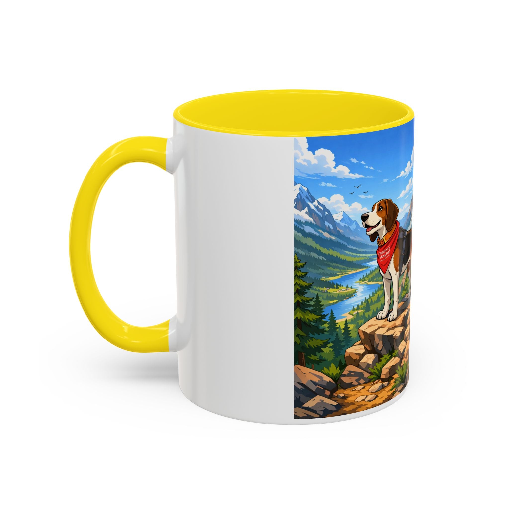 Superhero Beagle Accent Coffee Mug (11, 15oz)
