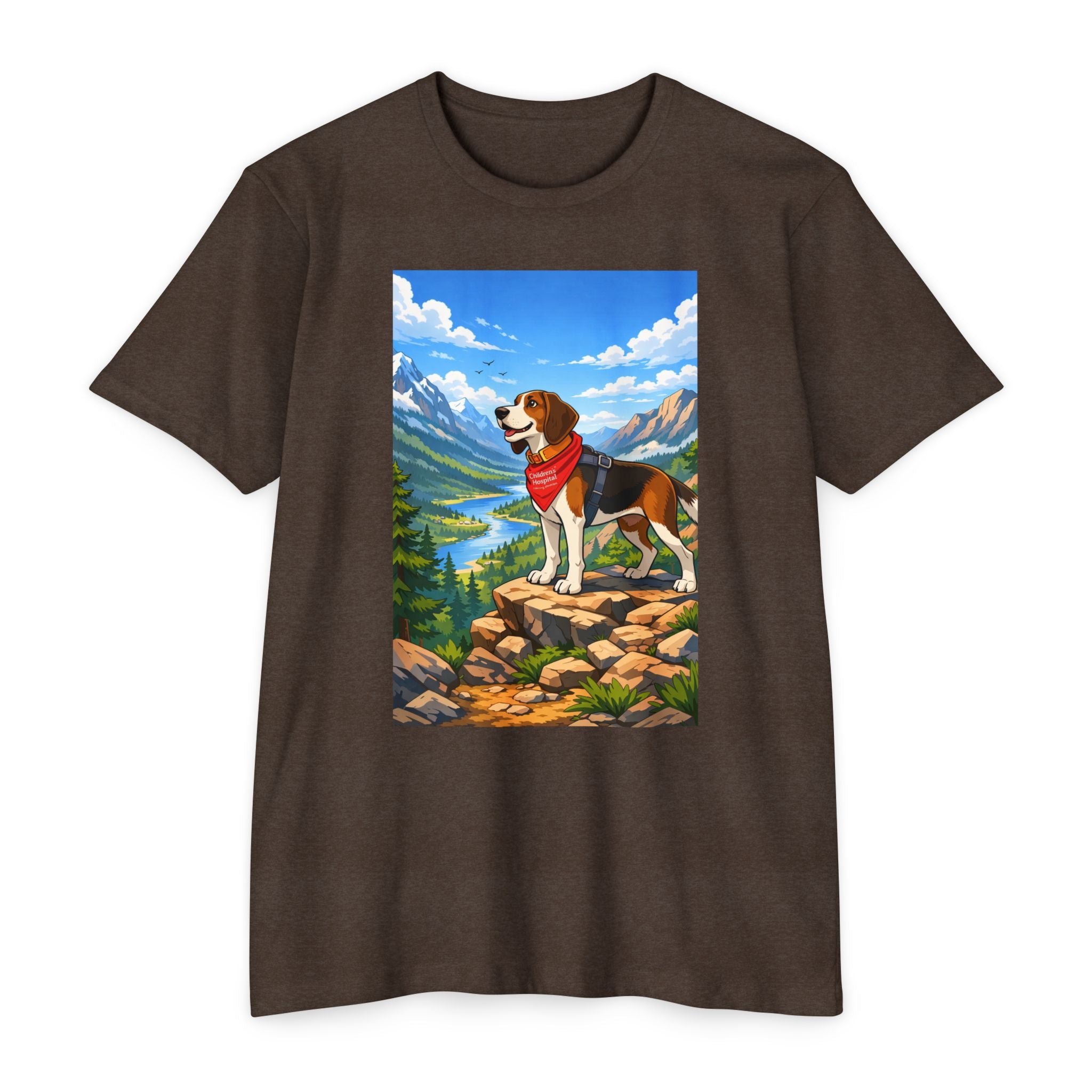 Beagle Mountain Adventure T-Shirt — Scenic Dog Graphic Tee