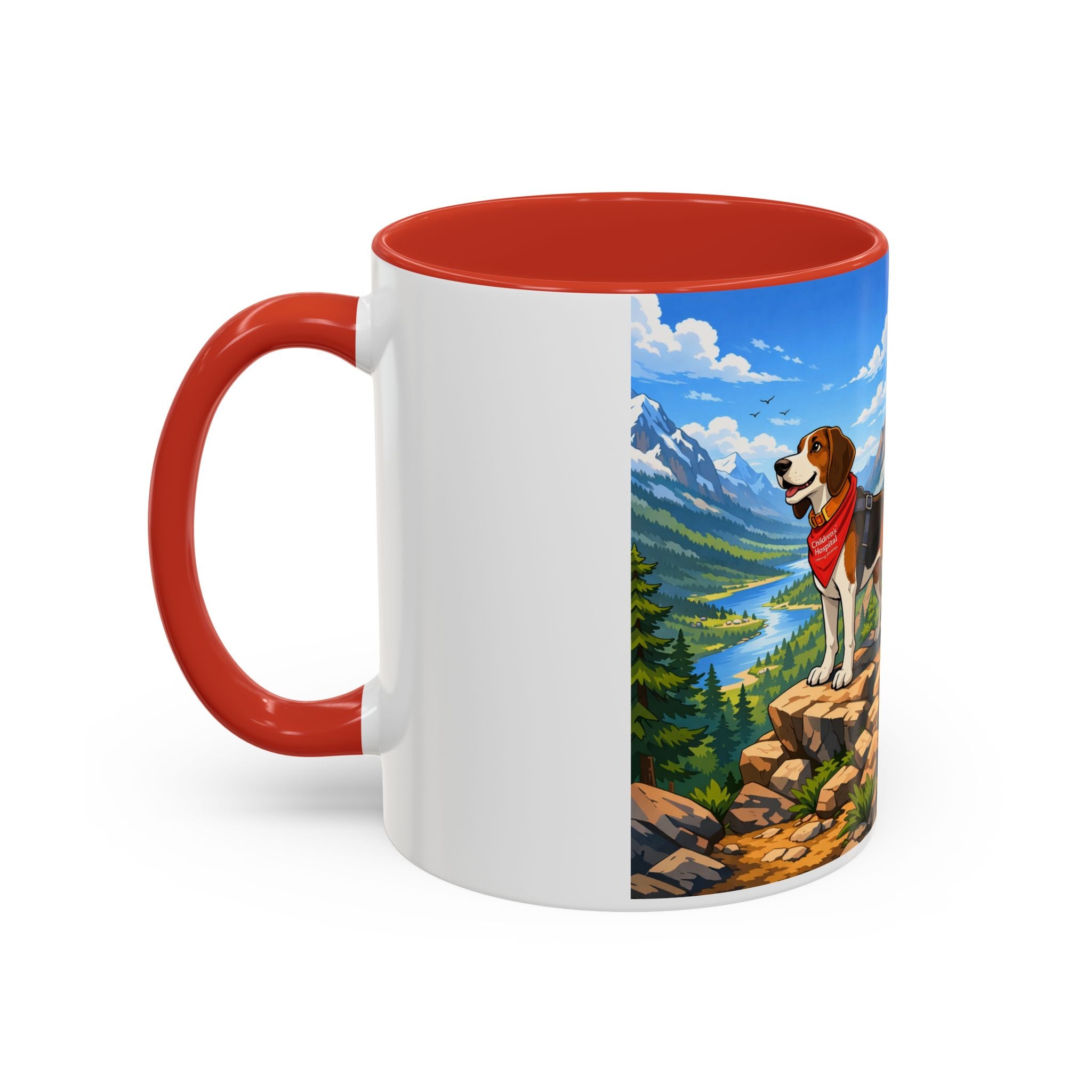 Superhero Beagle Accent Coffee Mug (11, 15oz)