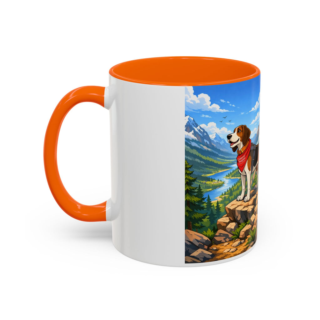 Superhero Beagle Accent Coffee Mug (11, 15oz)